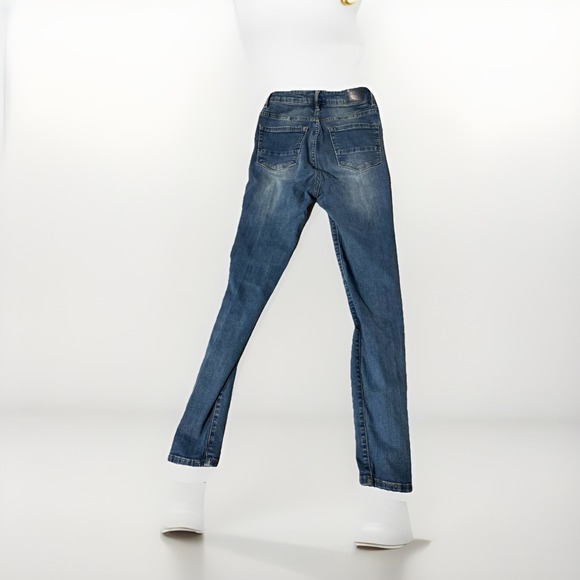 Resfeber New York Collection Skinny Jeans 4 Blue Distressed - Picture 2 of 5